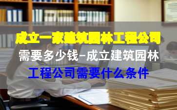 成立一家建筑園林工程公司需要多少錢-成立建筑園林工程公司需要什么條件