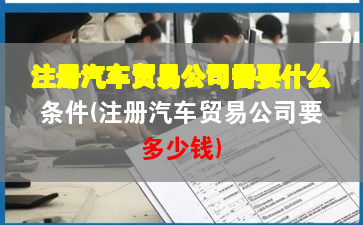 注冊(cè)汽車貿(mào)易公司需要什么條件(注冊(cè)汽車貿(mào)易公司要多少錢)